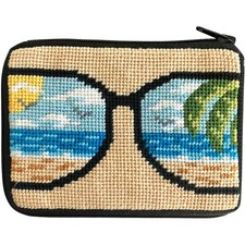 Alice Peterson Coin Purse Needlepoint Kit - SZ228 Life's a Beach
