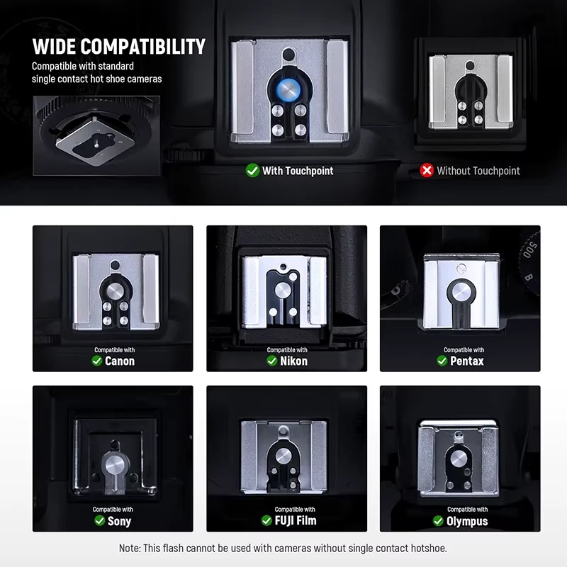 NEEWER Z160 Flash for Canon/Nikon/Sony/Fuji/Olympus.22Ws GN14 6000K.A/M Mode 1/1 - Image 3 of 4