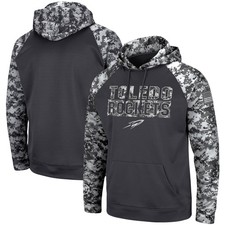 Men's Colosseum Charcoal Toledo Rockets OHT Military Appreciation Digital Camo