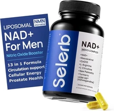 Selerb NAD+ Supplement for Men-Stamina & Cellular Energy Support 60 Capsules