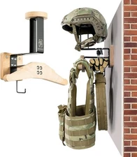 OneTigris Tactical Gear Wall Mount, Motorcycle Helmet Holder Stand Natural 