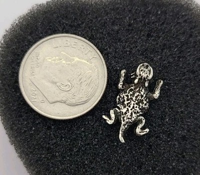 925 Sterling Silver Horned Frog Earring