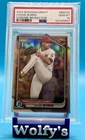 2024 Bowman Draft #BDC55 Chase Burns Chrome 1st Refractor PSA 10 GM MT Reds