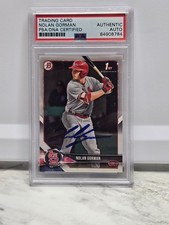 2018 Bowman Chrome Nolan Gorman BDC-117 PSA Authentic Auto St. Louis Cardinals
