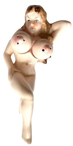 VINTAGE CERAMIC NAUGHTY NUDE LADY SALT & PEPPER SHAKERS BOOBS BREAST FULL BODY - Picture 3 of 7