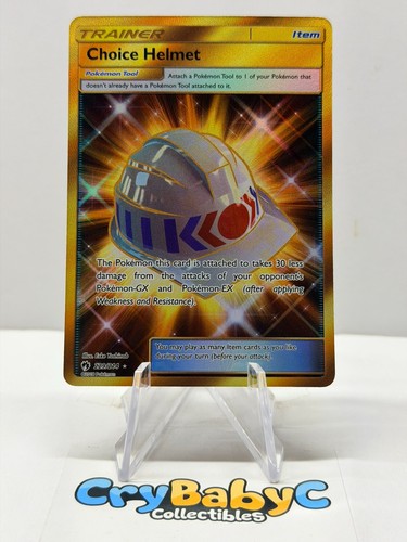 Pokemon Choice Helmet 229/214 Lost Thunder Sun & Moon SECRET RARE