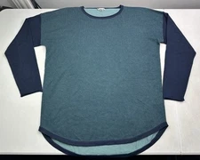 Smartwool Shadow Pine Sweater Womens Sz XL Mist/Twilight Blue