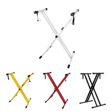 Heavy-Duty, Double-X, Adjustable Piano Keyboard Stand with Locking Straps Wh...