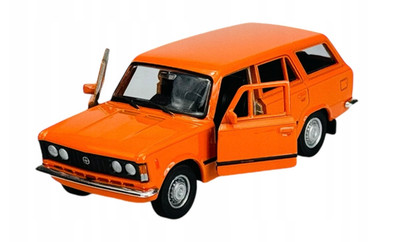Fiat 125p Kombi italienisches/polnisches Automodell Orang Toy Diecast Maßstab 1:34-1:39 Welly