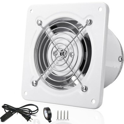 4'' Wall-Mounted Exhaust Fan, Small Bathroom Metal Iron Ventilation Fan, IPX4...