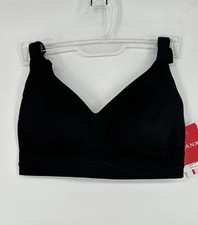 NEW Spanx All-In-One Wireless Bra Sz L Black Cups A-C Nylon Elast 64