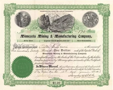 Minnesota Mining and Manufacturing Co. signed by John Dwan & Hermon W. Cable - 1
