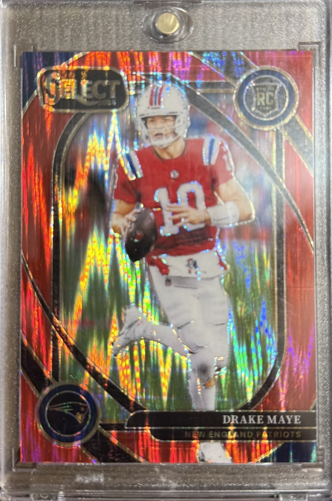 2024 Panini Select Club Level Red Shock Prizm #249/249 Drake Maye #218 Rookie RC