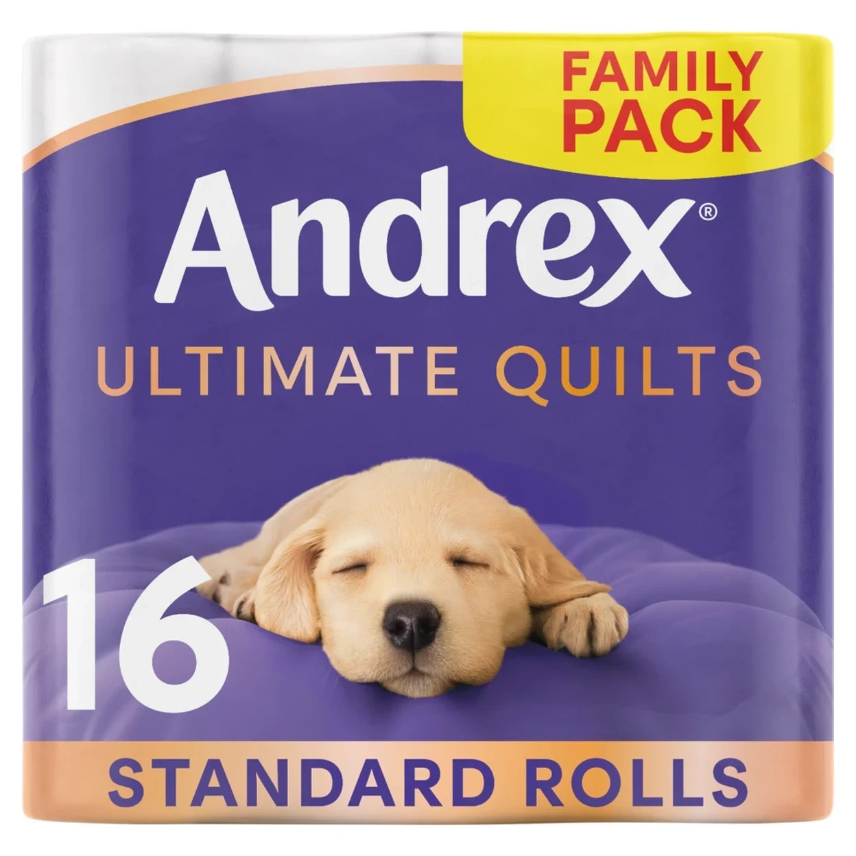 Andrex Toilet Rolls x16 Ultimate Quilts Fragrance-Free 3 Ply Toilet Paper