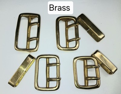 Militär massiv Messing Sam Browne Gürtelschnalle 1-1/2'' - 2-1/4'' - 38 mm - 55 mm''