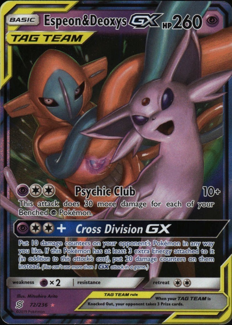 Espeon & Deoxys GX Ultra Rare SM - Unified Minds 72/236 NM | eBay