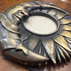 Vintage CELESTIAL SUN and MOON Picture Frame metal 3d 6 x6 glass 2.5 x 2.5  — photo 4