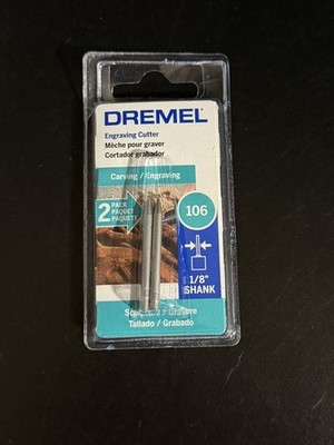 Dremel 1/16 in. S X 1.5 in. L High Speed Steel Engraving Cutter 2 pc # 106
