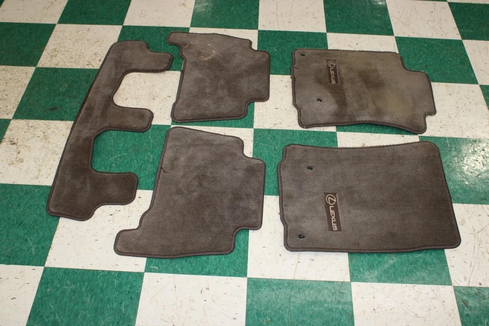 10-19 GX460 *STAINED* Brown Carpeted Front Rear Floor Mats Set Liners 5x OE WTY Foto 4 de 4