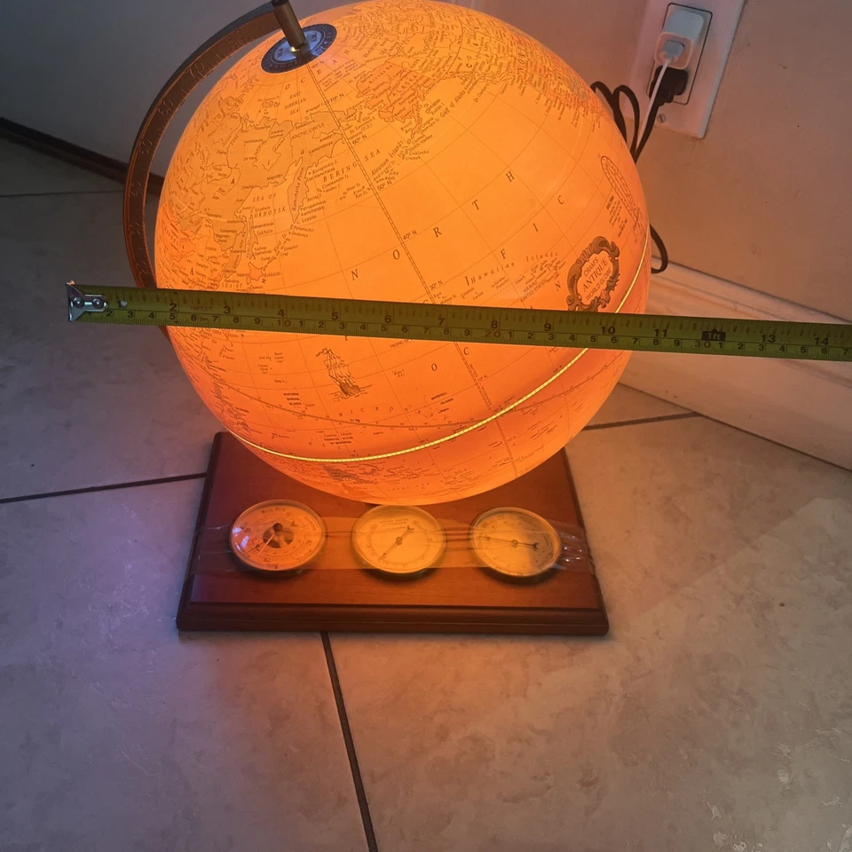 RARO SOPORTE ATLAS GLOBO ILUMINADO VINTAGE CRAM'S PLASTI-LITE 12" Foto 4 de 4