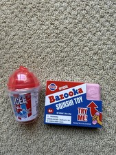 Bazooka Gum AND Red Icee Squishy Toy Scented COMBO LOT AUTHENTIC FREE SHIP