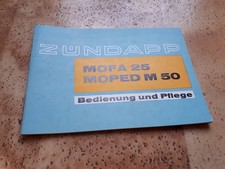 Lagerfund! 1 Stück orig ZÜNDAPP Bedienungsanleitung Mofa 25 Moped M50 Top Zust
