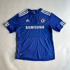 Vintage Y2K Chelsea FC Samsung 2009-2010 Home Soccer Jersey Kit Blue Medium