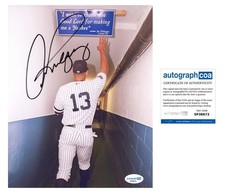 Alex Rodriguez AUTOGRAPH Signed New York Yankees Autographed 8x10 Photo ACOA