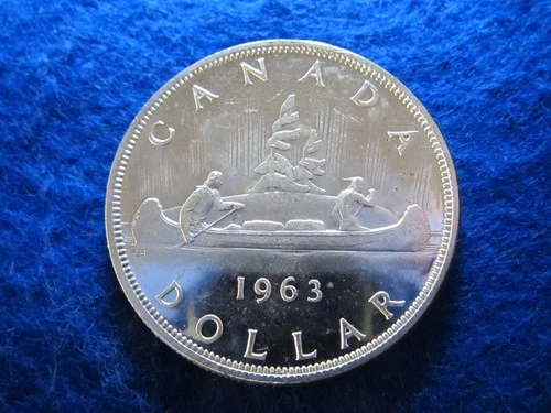 1963 Canada Silver Dollar - Very Choice P/L Bright Uncirculated
