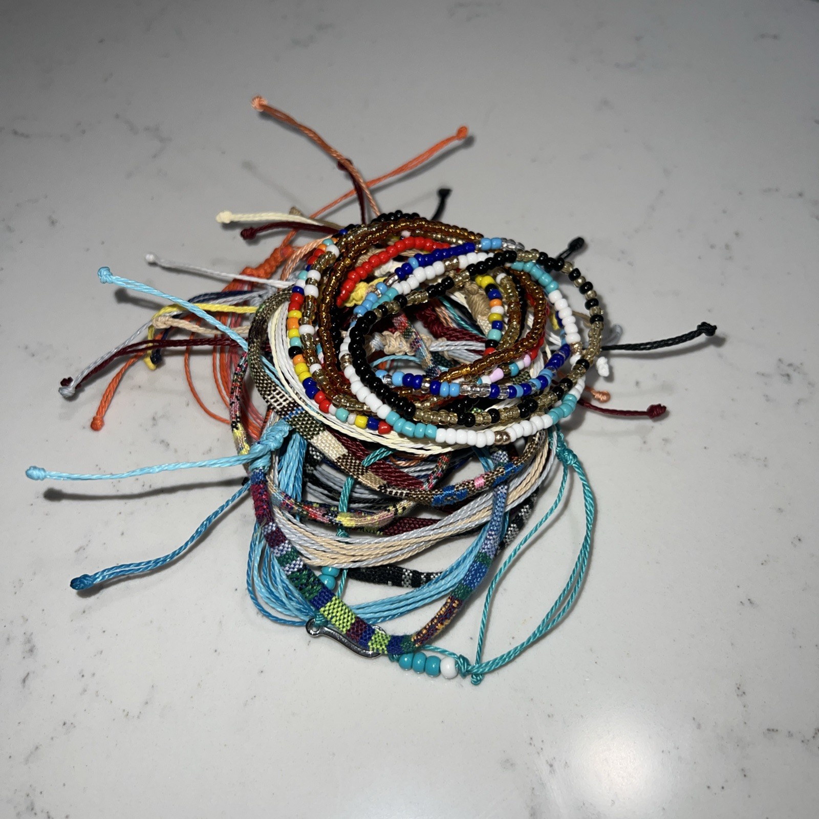 Bracelets Beachy Boho Thread Stacking Anklet, Bea… - image 1