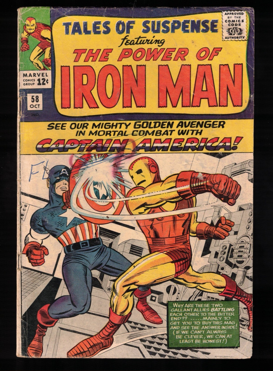 アメコミ Iron man #58 マーベル　1973年 スパイダーマン Tales of Suspense #58 2nd Kraven The Hunter! Cap v Iron Man 1964