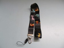 Pokemon Black Nylon Lanyard  NEW 