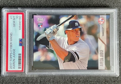 2017 Topps Cyber Week/1000 Aaron Judge RC #1 PSA GEM MT 10 - Imagen 3 de 14