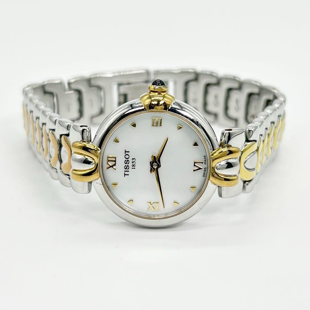 582 TISSOT ティソ　G226/326 シェル　ラウンド　腕時計　美品 TISSOT G226/326 Vintage Silver Gold White Dial Watch Working | eBay