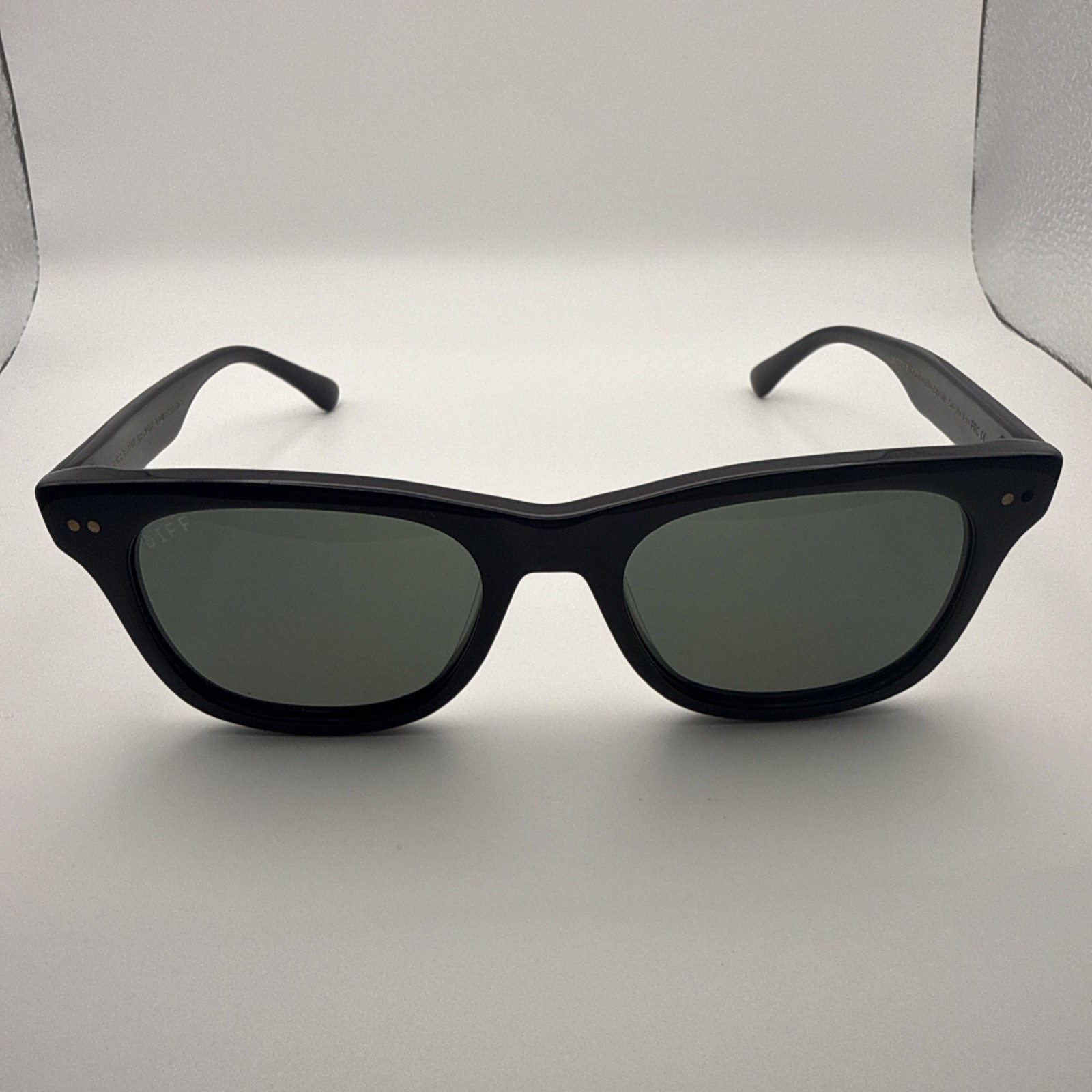 Diff Eyewear Jagger Solid Black Frames Lenses Rou… - image 1