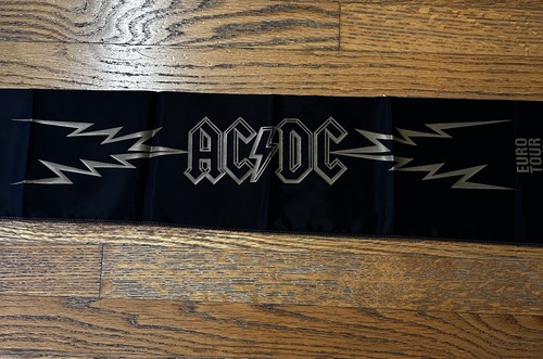 Vintage AC/DC 1980/1981 Euro Tour Banner Double Sided Music History RARE - Bild 2 von 7