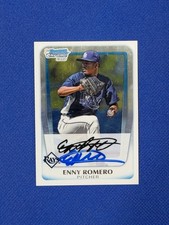 Enny Romero 2011 Bowman Chrome Prospects #BCP192 Rays autógrafo firmado automáticamente J”