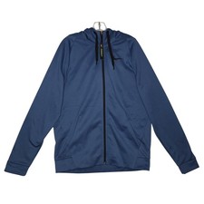 Nike therma mens dri-fit blue zip up hoodie standard fit sz M NWT