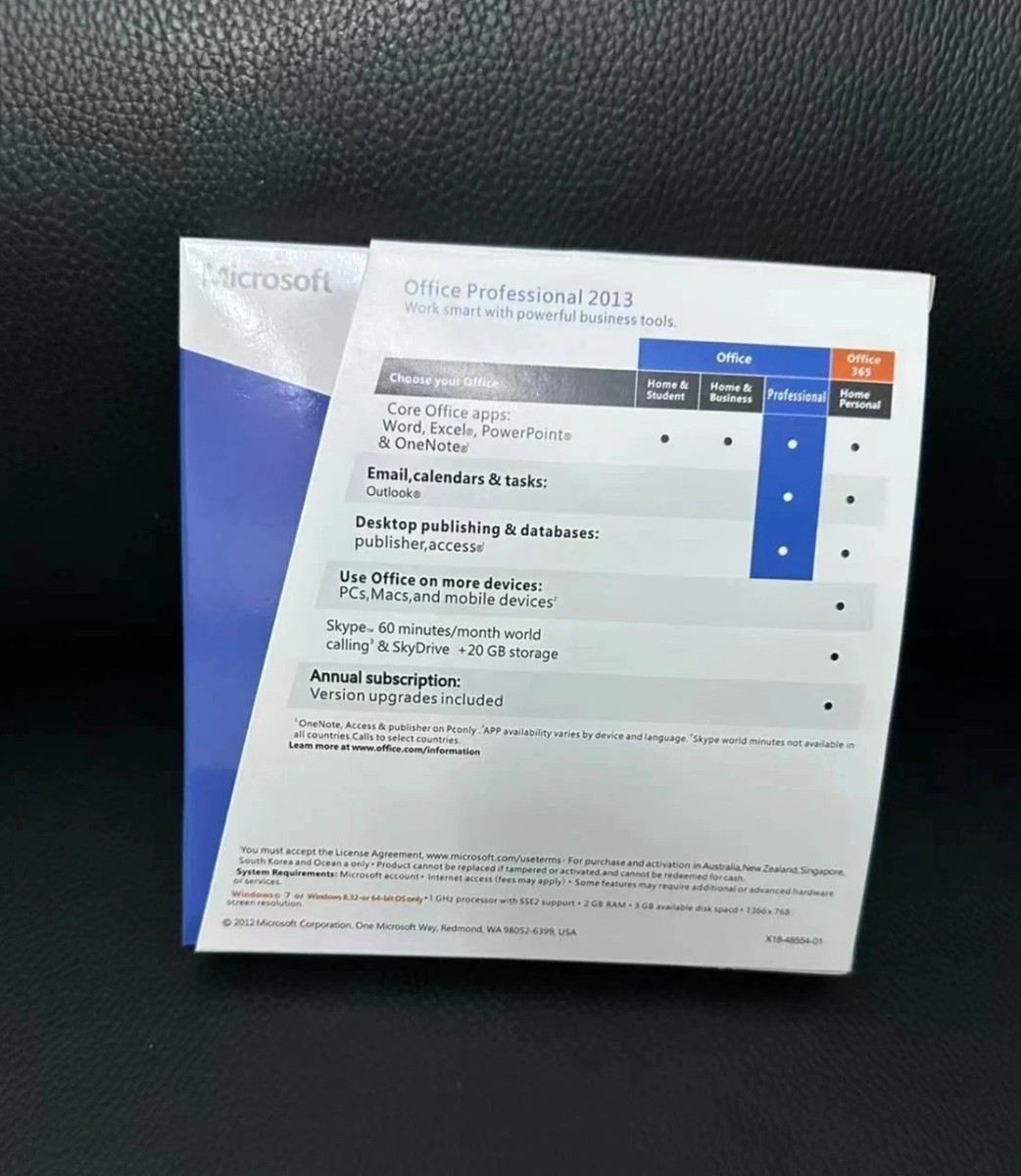 Microsoft - 未開封 Microsoft Office ＆Business 2013 Microsoft Office Professional 2013 FULL Retail VERSION For 6PCs