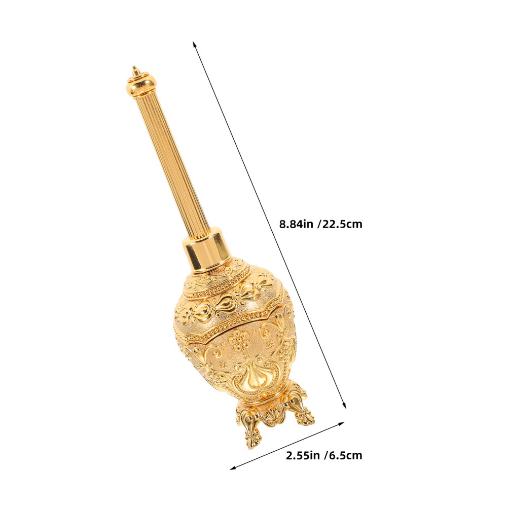 2 Pcs Catholic Christian Holy Water Bottles Decorative Glass Alloy Water Holder