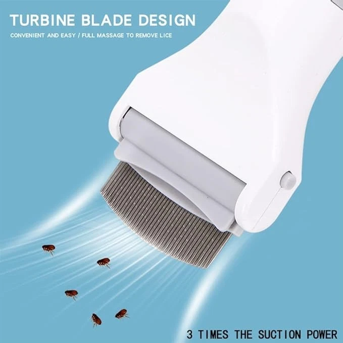 Modern Electric Vacuum Head Lice Comb Brush Flea Mites Remover Treatment - Image 4 of 4