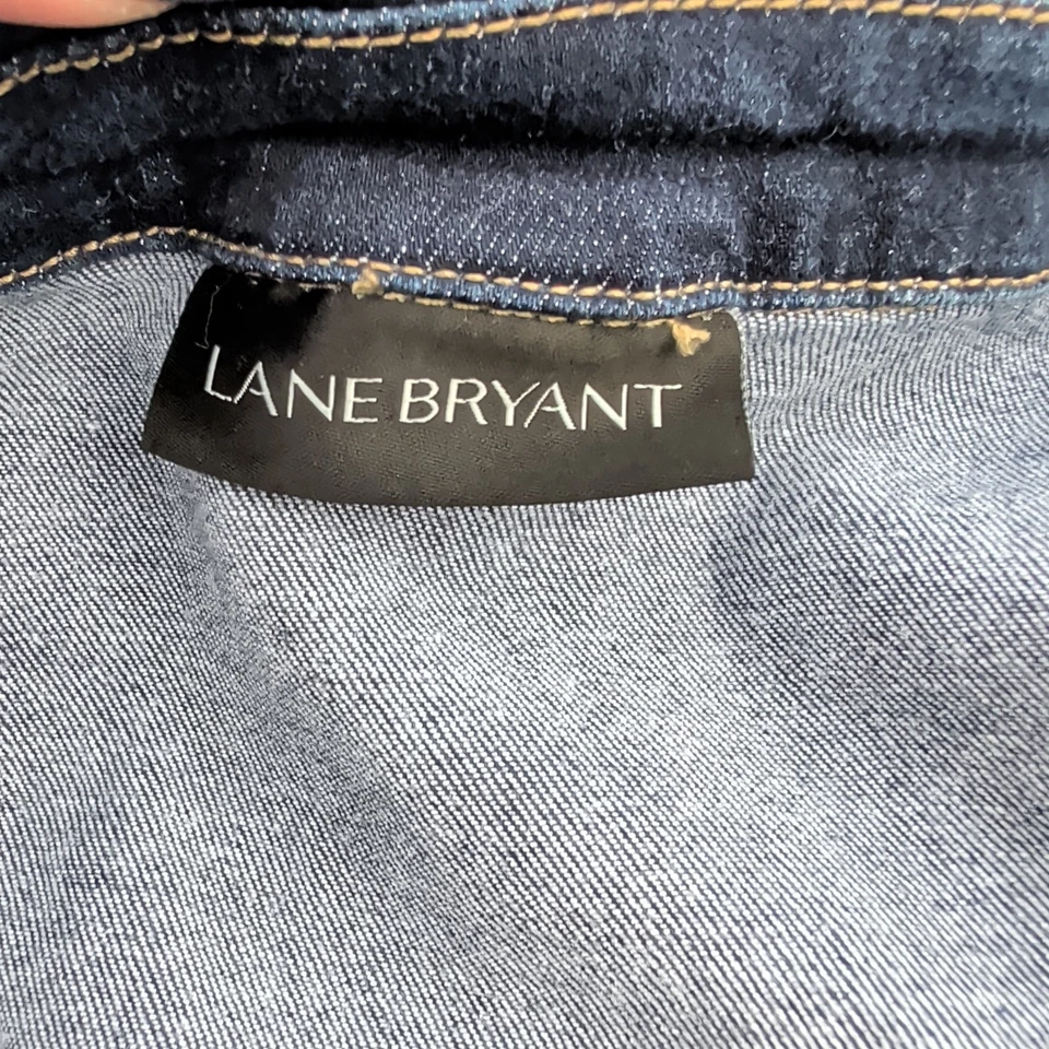 Chaleco vaquero Lane Bryant para mujer 2x bolsillos abotonados sin mangas Foto 4 de 4