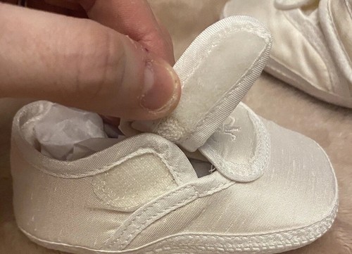 Boys NEW Sarah Louise Baptism Shoes Baby Christening Embroidery Ivory 0-3 Months - Picture 4 of 8