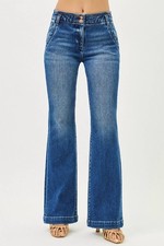 Risen High Rise Double Button Down Jeans Size 11