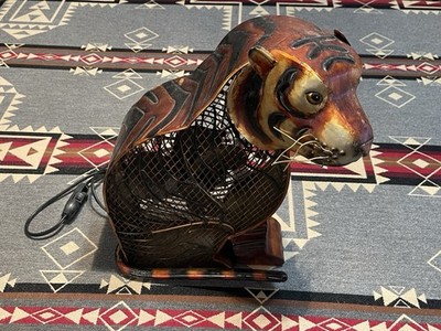 Deco Breeze Bengal Tiger Figurine Fan Cat Sculpture Table Desk Fan 16 