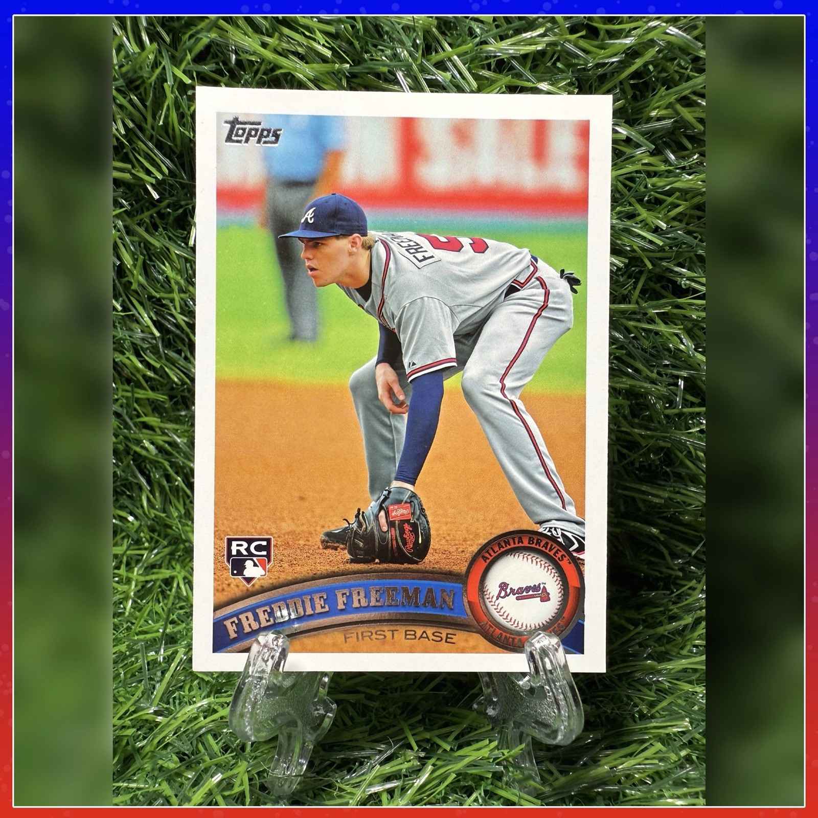 Braves Freddie Freeman 2011 Topps Rookie Card RC No. 145 Dodgers Extra Safe S&H