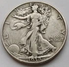 1938‑D Walking Liberty Half Dollar • Key Date • Very Fine (20-25) • 90% Silver