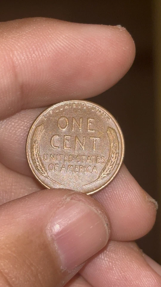 1958 D Lincoln Wheat Penny "L" en el borde | Moneda rara de error de doble matriz Foto 2 de 2
