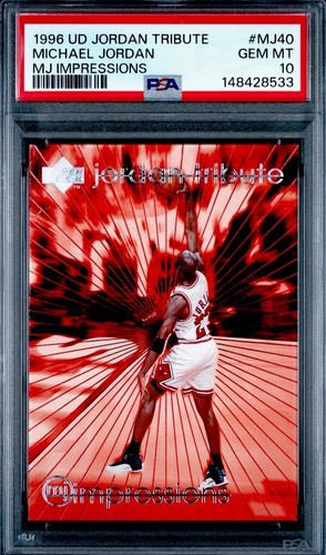 POP 31 PSA 10 Michael Jordan 1996 Upper Deck MJ Impressions Red Holo 90s Insert