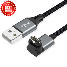 2pk L-Shape Garmin Watch Charger Cable Braided Cord Fenix Forerunner US